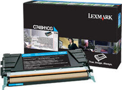 Картридж тонерный голубой 1 шт Lexmark C748H1CG