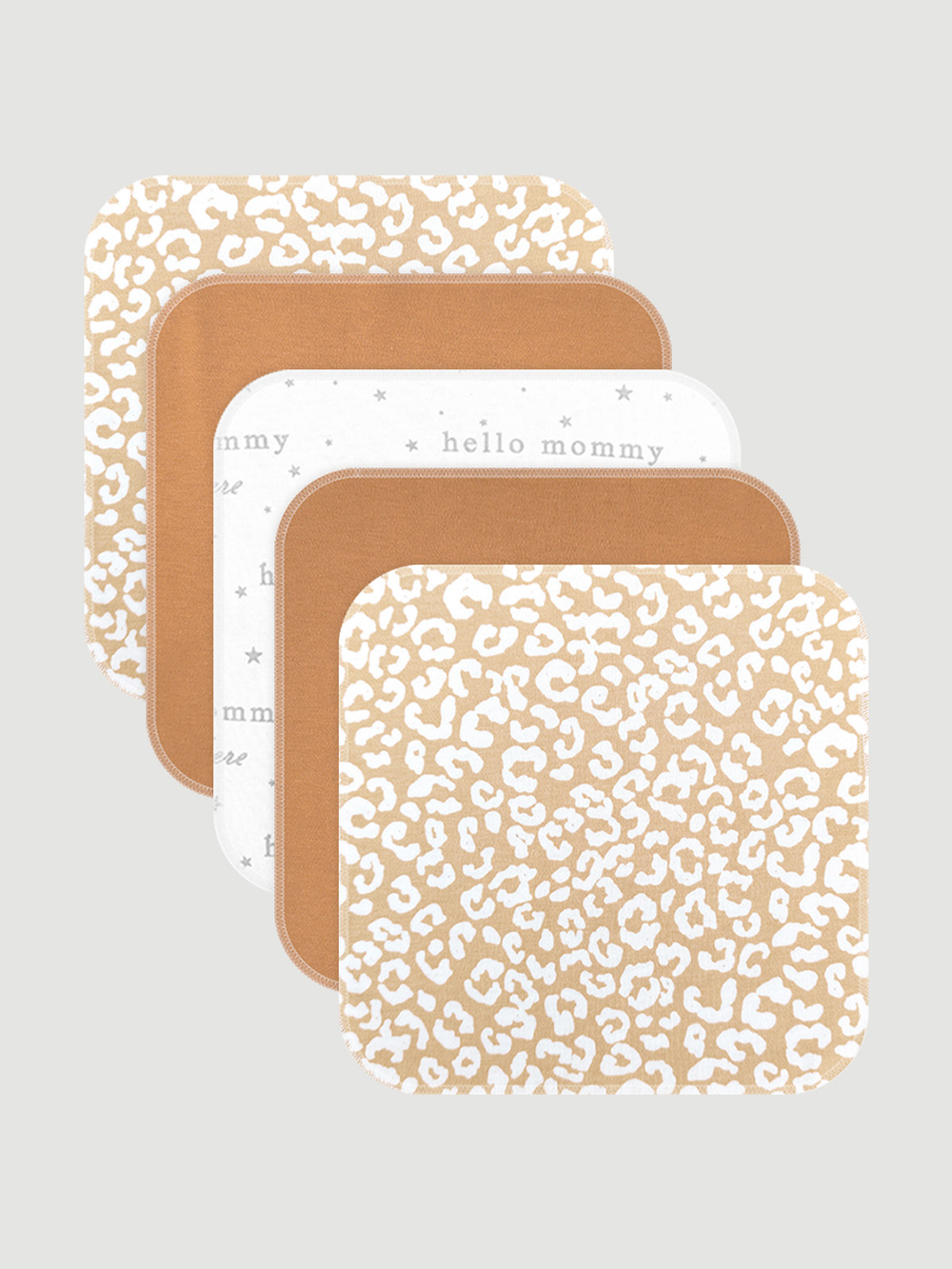 Набор платочков-слюнявчиков Mjölk Sand Leopard