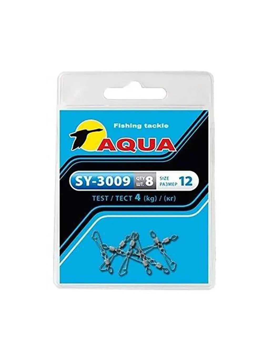 Карабин с вертлюгом рыболовный SY-3009 №07 (упк. 8 шт.)