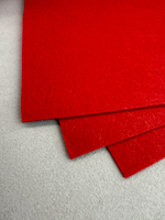 Жесткий фетр 3 мм Красный, (Китай)