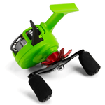 Катушка зимняя мультипликаторная Grows Culture Frozen L, Зеленый (5+1BB, мет. шпуля)