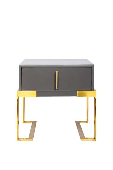 Тумба прикроватная серая