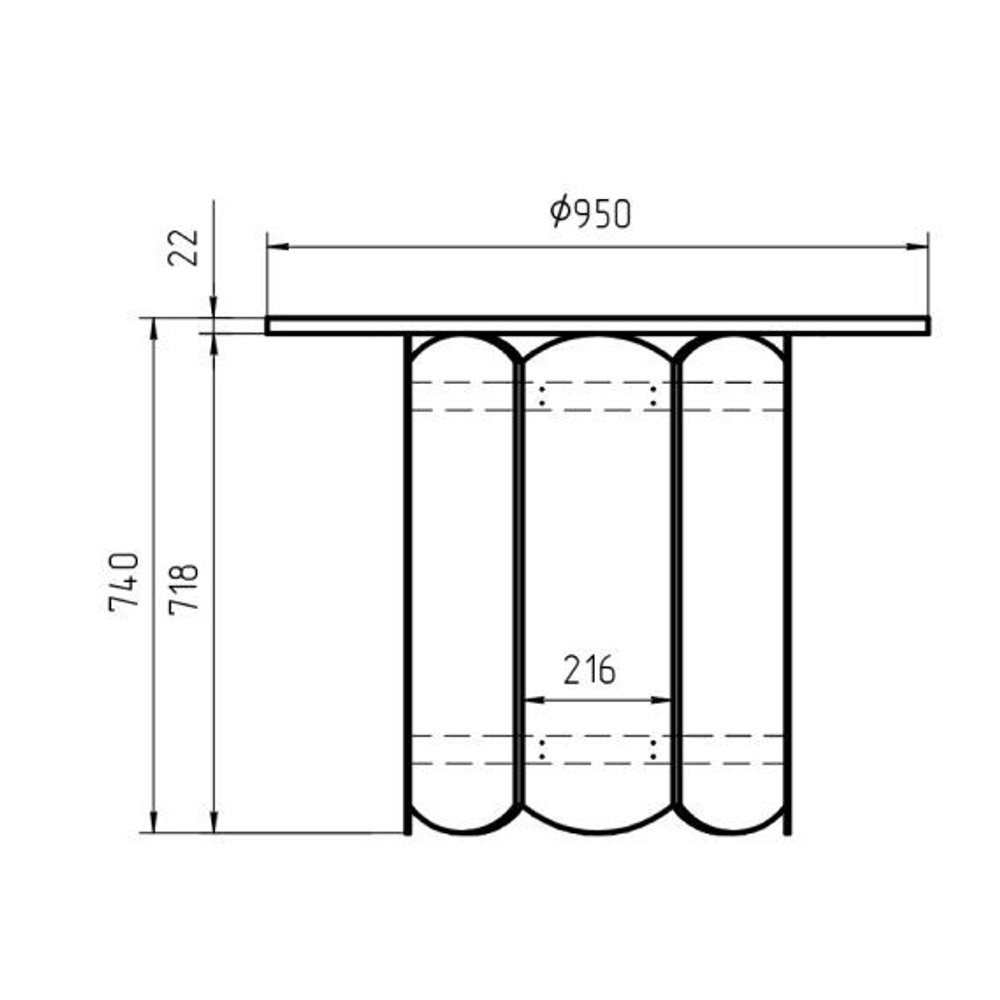 Стол обеденный кухонный Кордо из дуба
