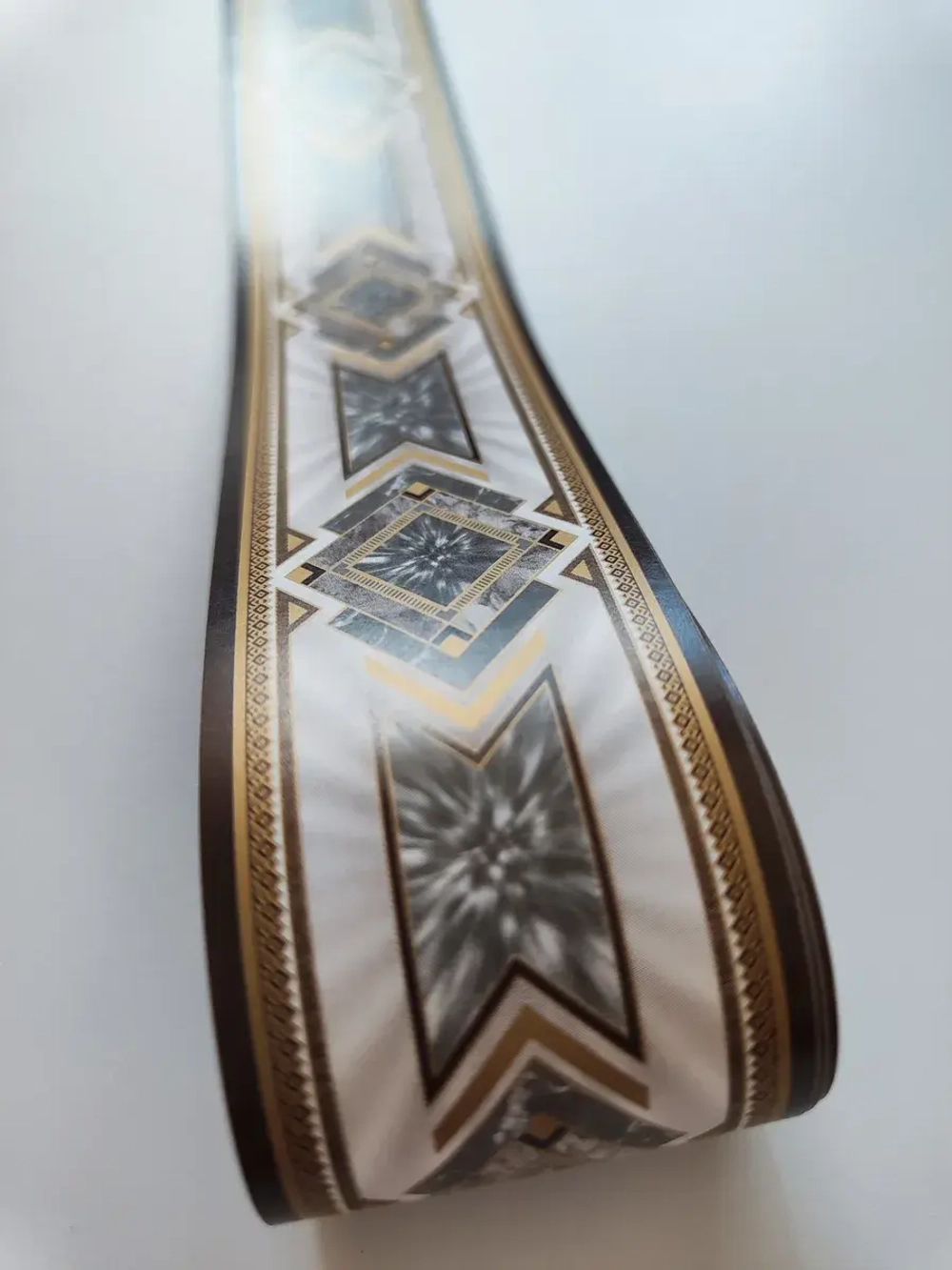 Бордюр бумажный 4 см окантовка лента темно-коричневый