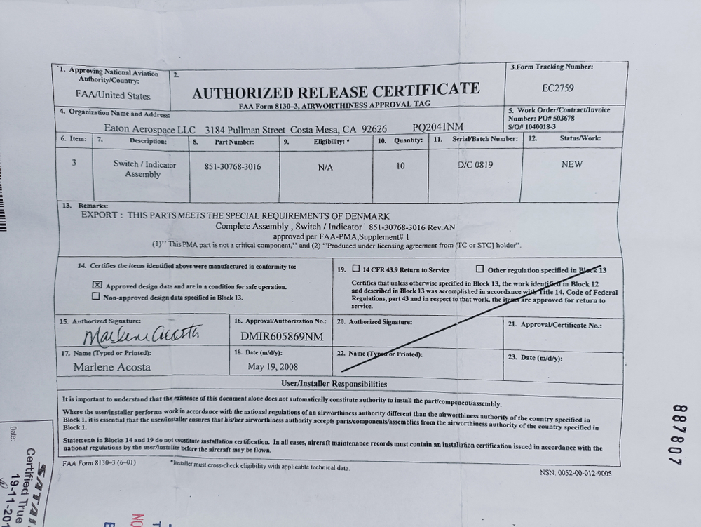 Переключатель 851-30768-3016