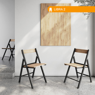 Стул раскладной LIBRA 2, цвет дуб крафт золотой