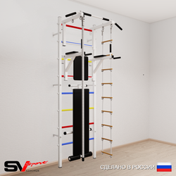 Шведская стенка Sv Sport усиленная 685 (Турник стандарт/Брусья/Скамья/Канат/Лестница)