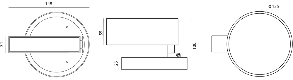 Светодиодный светильник для магнитного шинопровода, 24Вт