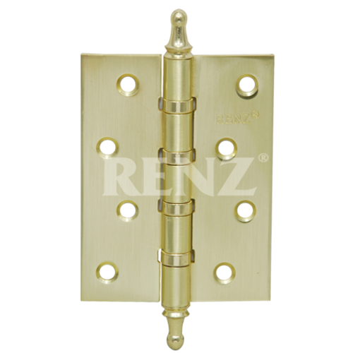 [ТОВАРА НЕТ В НАЛИЧИИ] Петля врезная с колпачком Ренц 100-4BB СH, цвет латунь блестящая (гарантия - 12 месяцев)