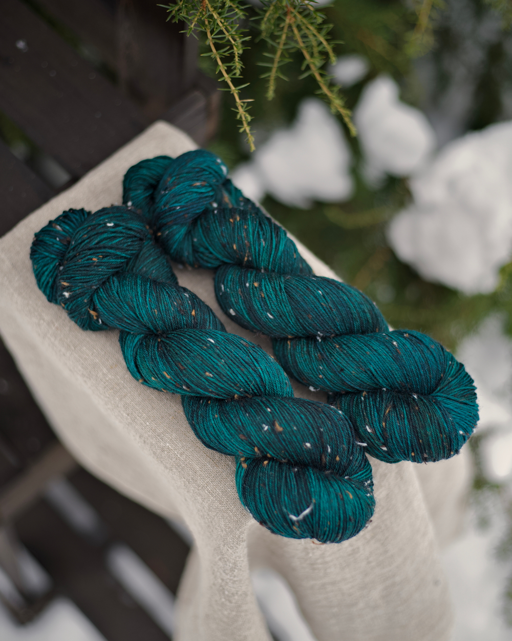 Носочный твид "Изумруд"