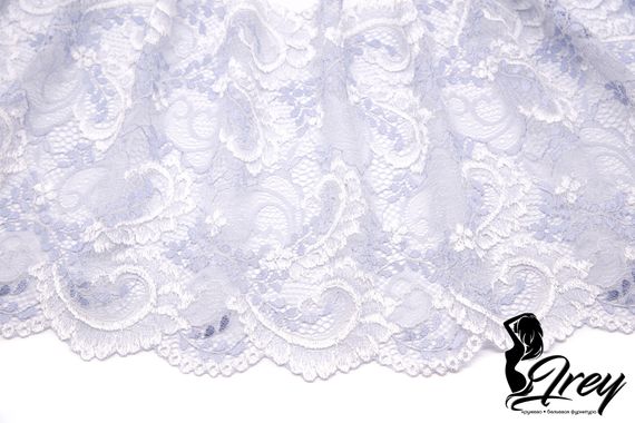 03-158 Кружево эластичное 22 см, айвори/голубой