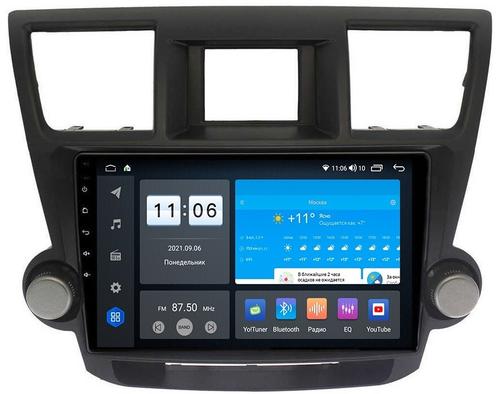Магнитола для Toyota Highlander 2 2007-2013 XU40 - AK355R10-MTK-LTE Android 10, SIM-слот (крутилки декоративные)