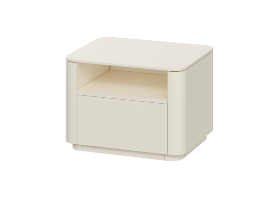 Тумба прикроватная Tammi 1 полка 1 ящик ширина 50 см (молочный)