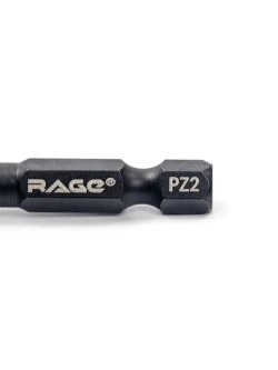 Магнитные биты с ограничителем для шуруповерта S2 PZ2 x 50 мм 2 шт RAGE by VIRA
