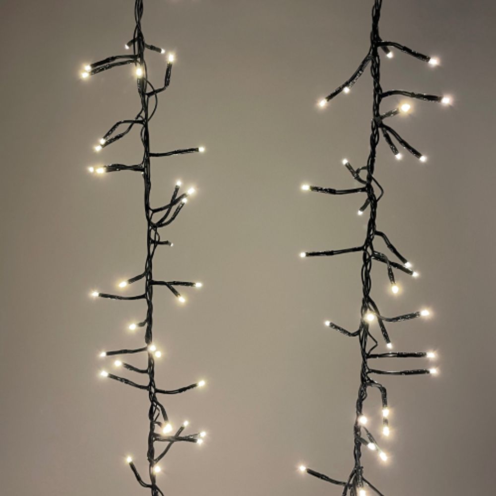 Светодиодная новогодняя гирлянда ЭРА ENIN - GW Нить Мишура 3,9 м зеленый провод теплый свет