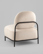 Кресло Стоун велюр рельефный молочный