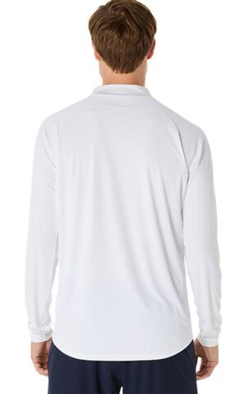 Мужская теннисная футболка с длинным рукавом Asics Match Long Sleeve 1/2 Zip - brilliant white