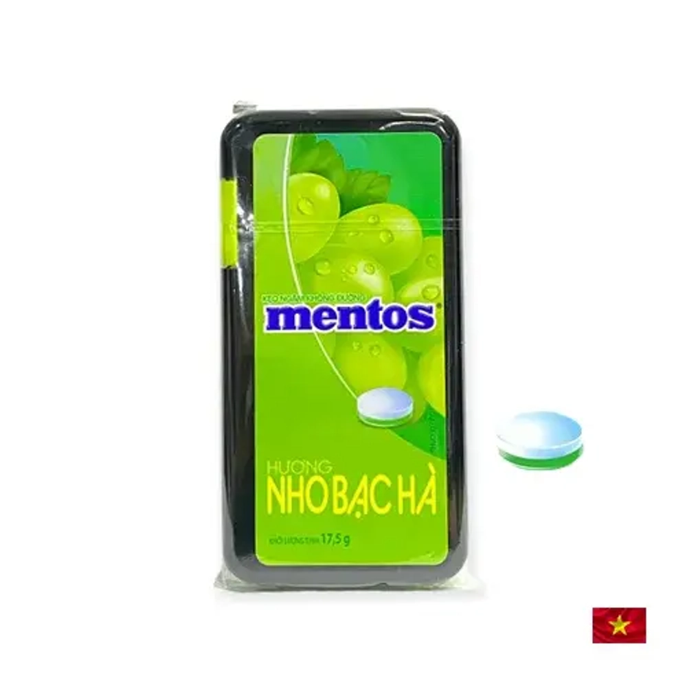 Конфеты Mentos со вкусом винограда и мяты, 17,5 гр