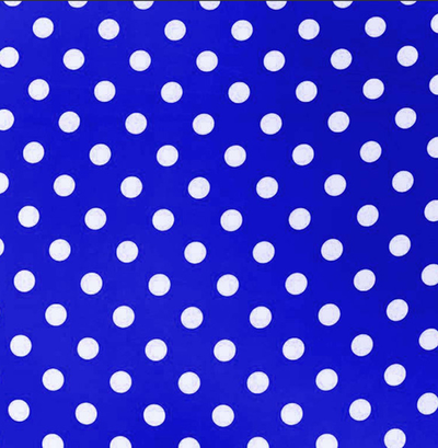 Ткань плательная Кашибо белый горох на синем, d 2,1 см
