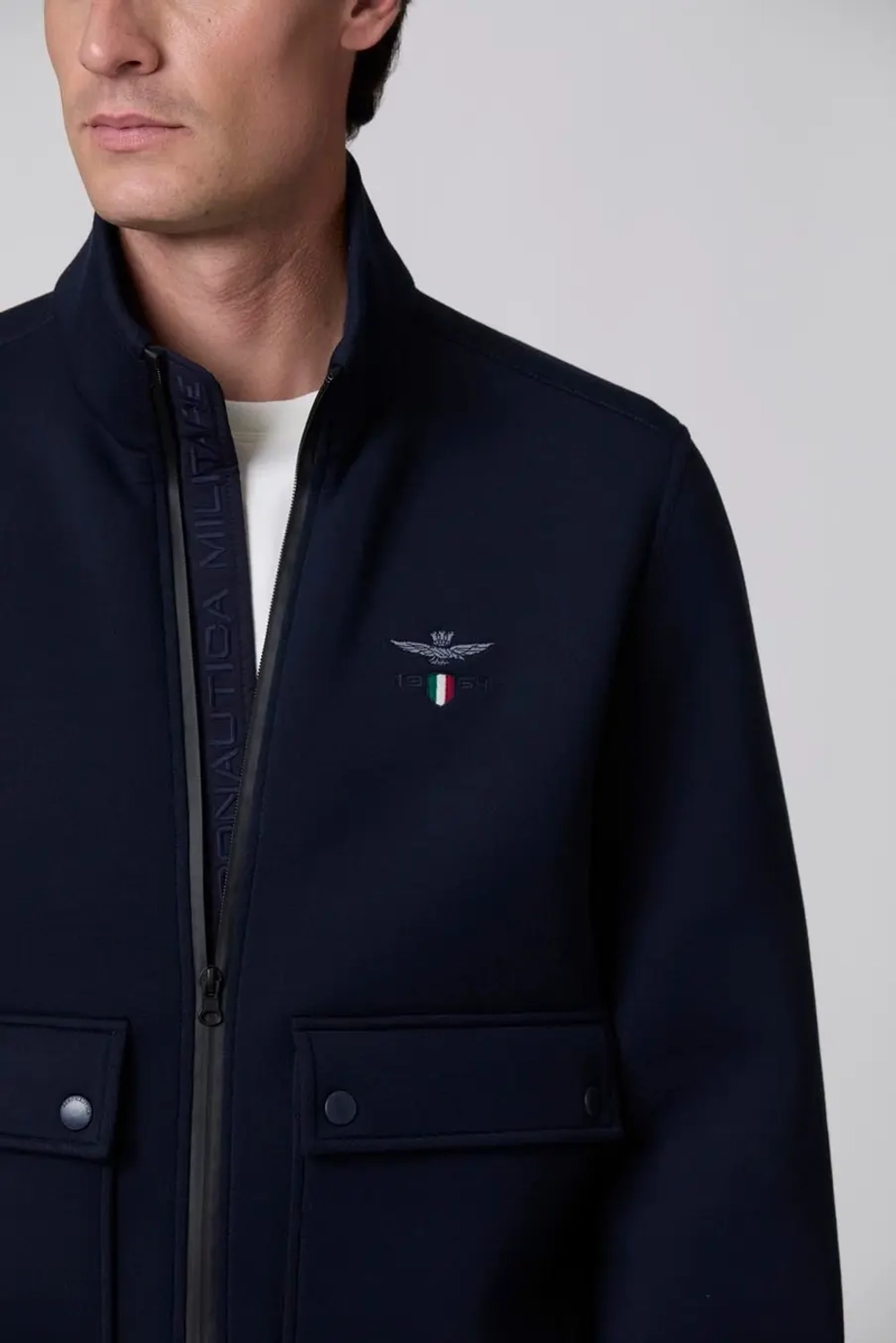 Куртка муж. AERONAUTICA 2203 синяя бомбер