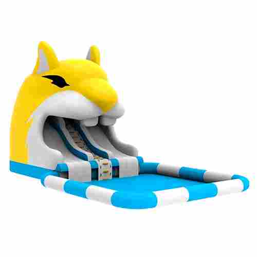 Надувная прямая водная горка с бассейном «Бельчонок», 8*4*4,5 м