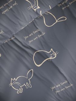 Наволочка комплект 2шт Полисатин Мечта "Котики на сером" 70x70 см на молнии