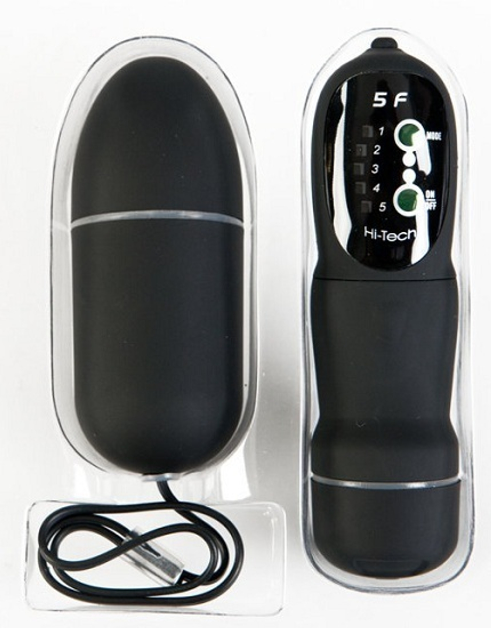 Чёрное виброяйцо с пультом ДУ, 7,6 см