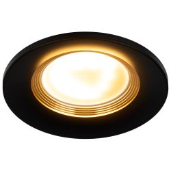 Светильник встраиваемый алюминиевый ЭРА KL107 BK/GD под лампу MR16 GU5.3 черный/золото | Алюминиевые встраиваемые светильники