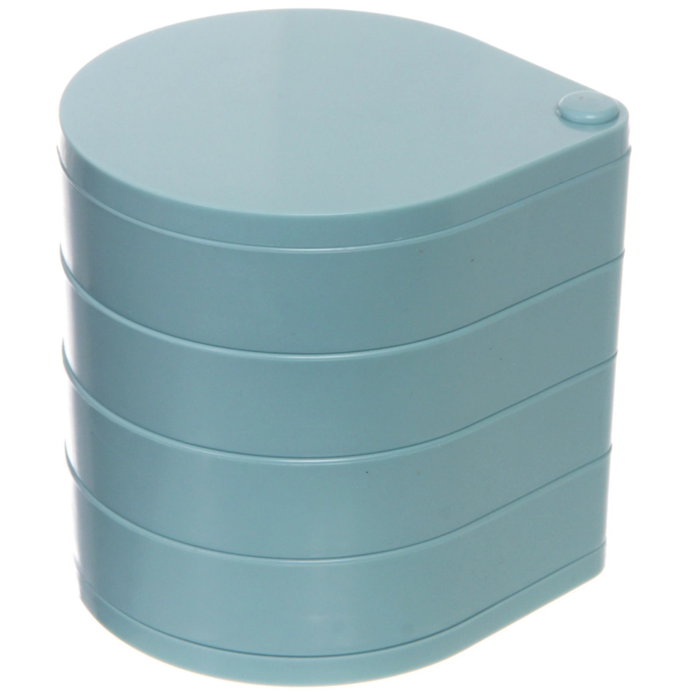 Органайзер для хранения «ФРАНКОТТА», цвет лазурный, четыре отделения, 12.5*11.5см (упаковка коробка)