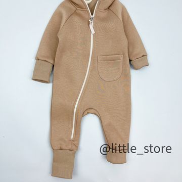 Комбинезон "Simple" из футера с начесом, Печенье