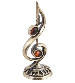 Народные промыслы AM-4034 Фигурка «Мелодия» (латунь, янтарь)