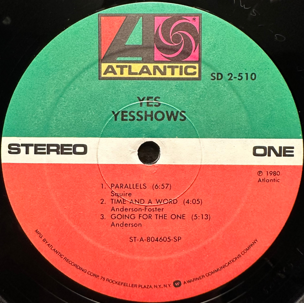 Yes - Yesshows 2LP (США 1980г.)