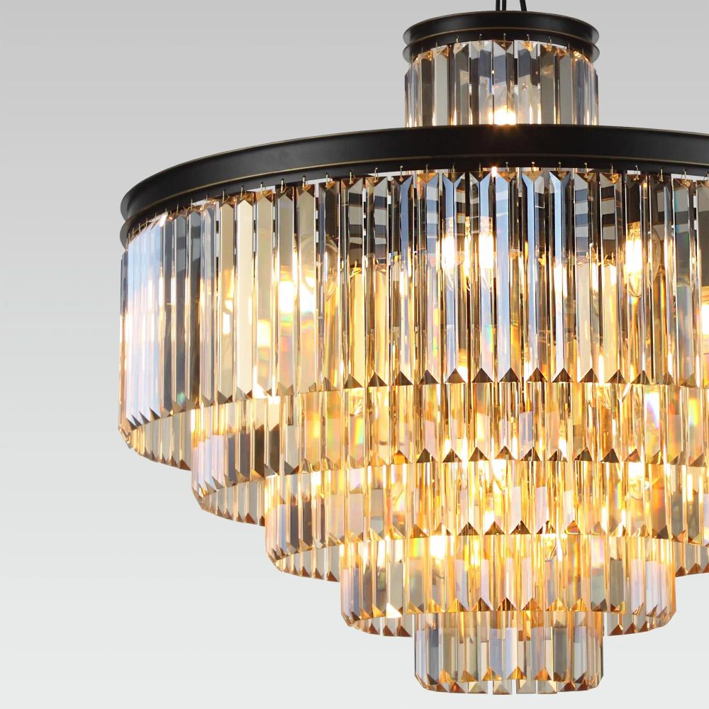 Citilux Мартин CL332152 Люстра хрустальная подвесная Шампань