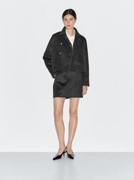 Massimo Dutti Короткое пальто, серый