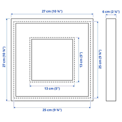 IKEA SANNAHED  (ИКЕА САННАХЕД)  -  Рамка, белая, 25x25 см