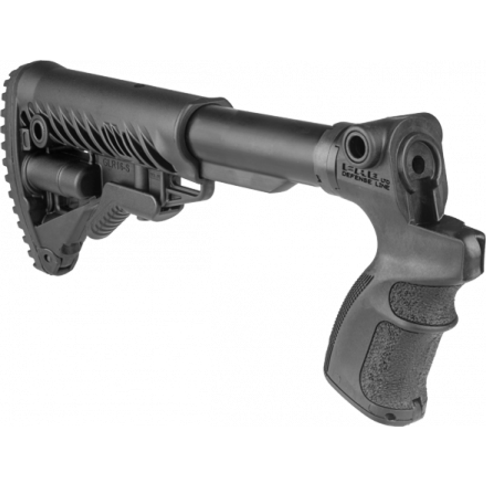 Телескопический приклад AGM 500 FK Mossberg 500/590, Maverick 88, черный
