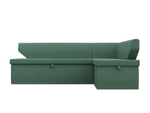 Диван кухонный угловой Омура правый угол, Амур 11 зеленый, Рогожка, 125897
