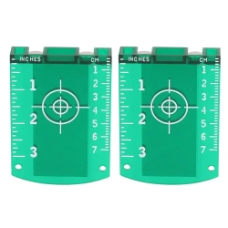 Две магнитные мишени лазерного уровня, инфракрасный отражатель цели с улучшенной видимостью на магнитах (зеленая версия)