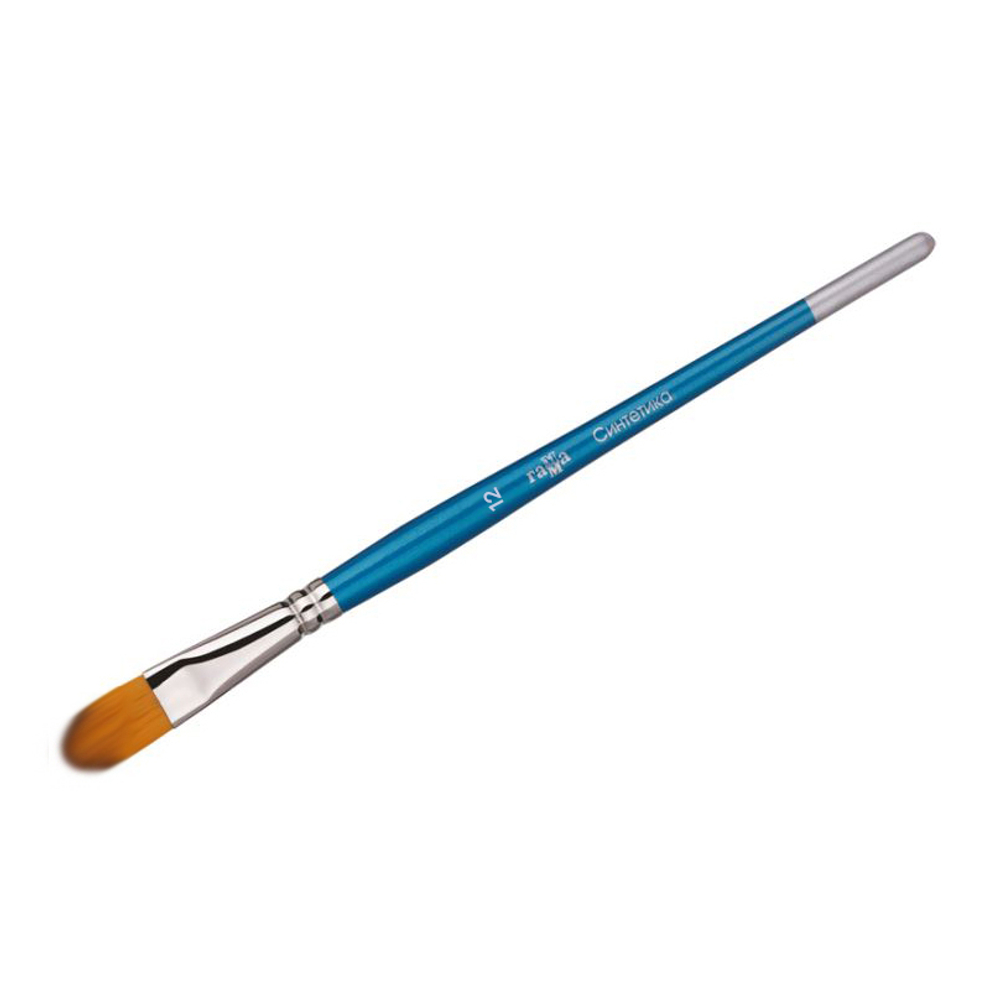 Кисть синтетика Гамма, плоскоовальная №12 280618.0708.12