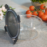 Контейнер для продуктов 0,6л герметичный круглый "Opal", черный