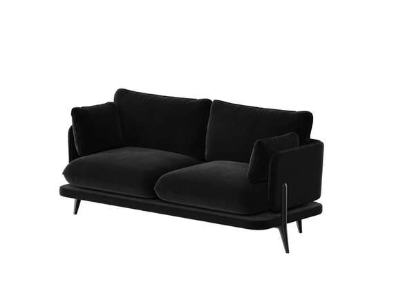 Поско Диван двухместный PSC-02 Velvet Lux 12/Металл Черный 2000*850*850