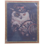 Алмазная мозаика на подрамнике с полным заполнением «МИР ЯРКИХ КРАСОК», сова, 40*50см