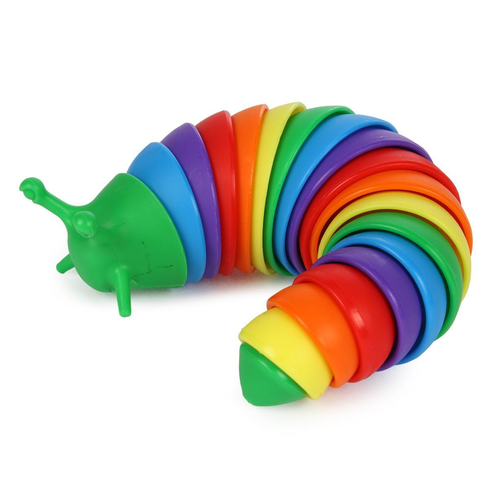 Игрушка змейка улитка 18,5 см, 6 цвета, пакет с-40862