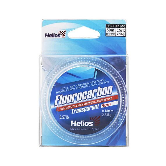 Леска Helios FLUOROCARBON Transparent 0,18mm/50 (HS-FCT 18/50)