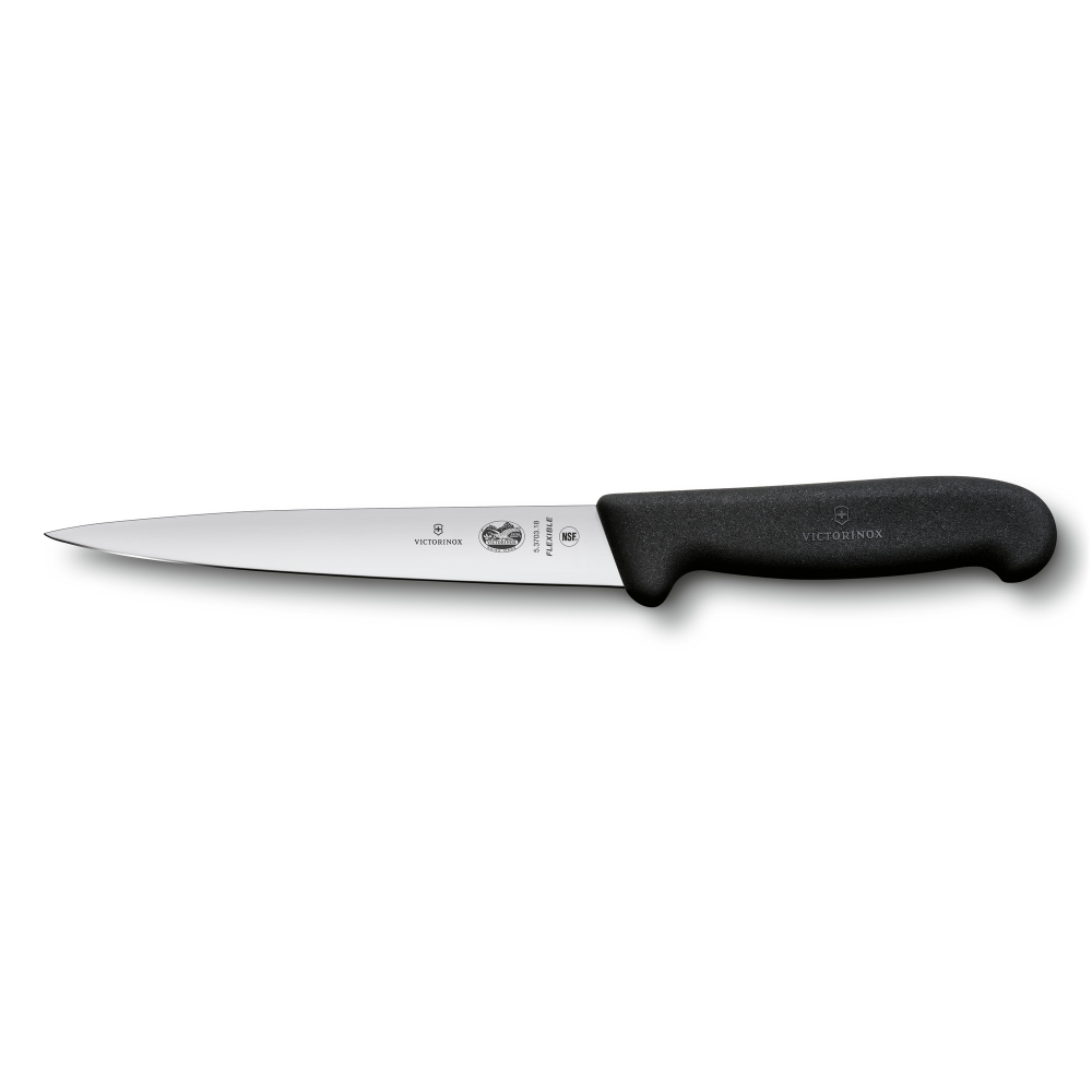 5.3703.18 (Black) Нож филейный Victorinox Fibrox 18 см