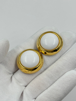 Серьги с белыми вставками