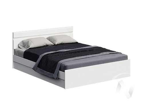 Кровать 1;4м Спальня Нэнси New (белый глянец холодный)