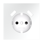 Накладка для розетки с заземлением и защитными шторками, с USB A+A, S70 (белый матовый)