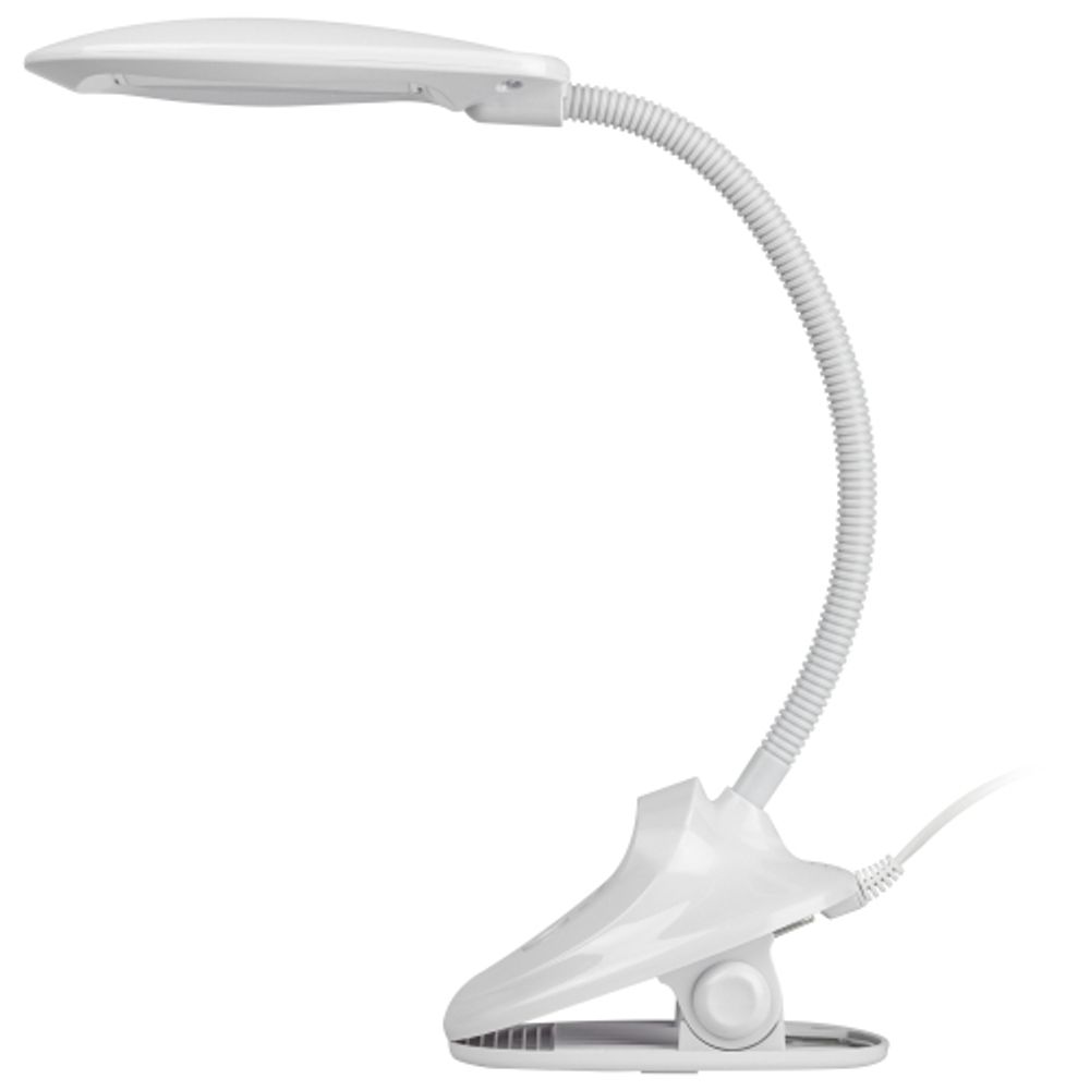 Настольный светильник ЭРА NLED-478-8W-W светодиодный на прищепке белый