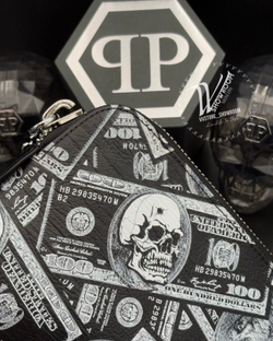 Барсетка клатч Philipp Plein Dollar Print